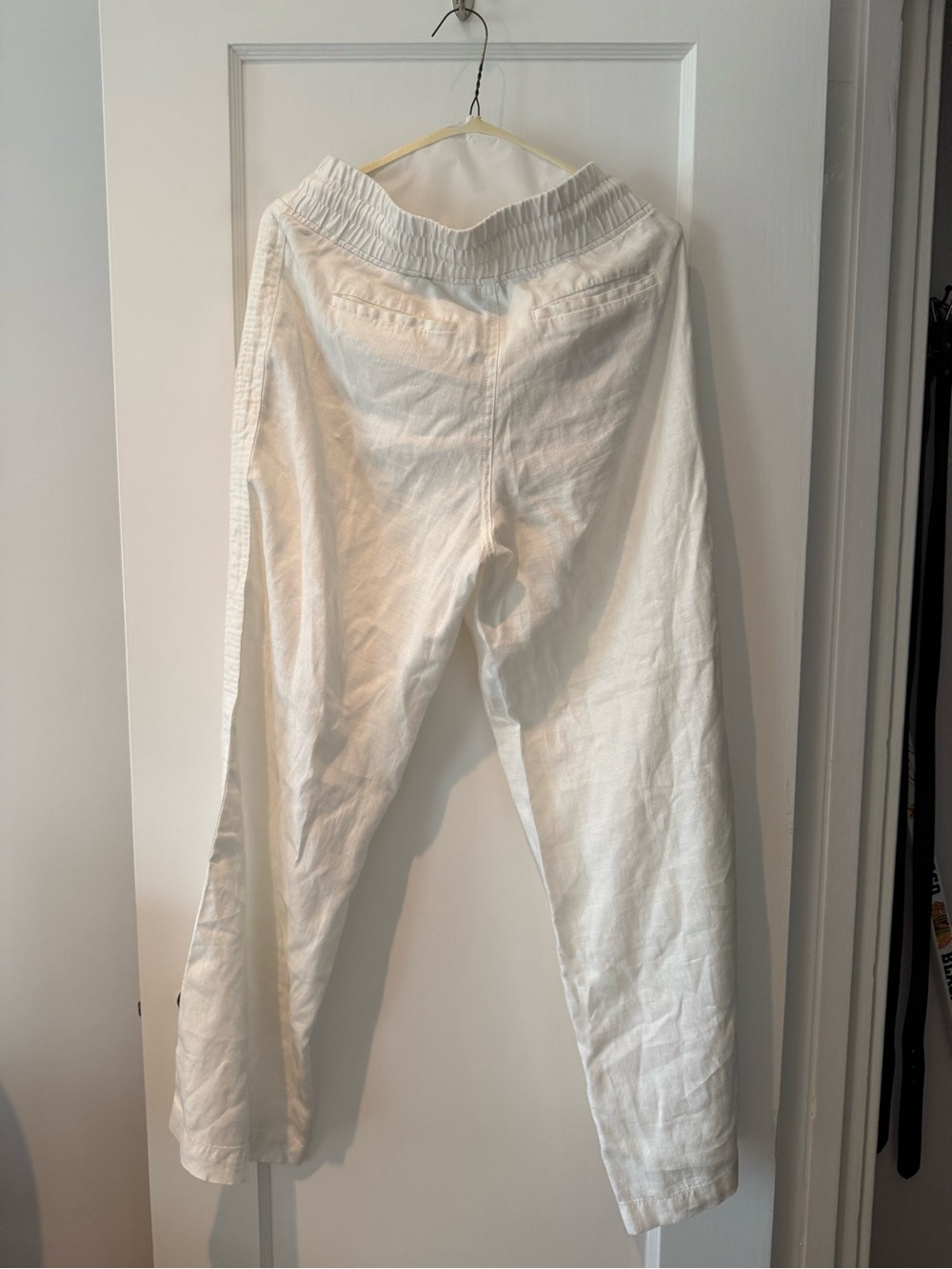 Athleta White 100% cotton linen Pants